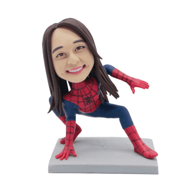 Figurine Custom Female Spiderman Bobblehead