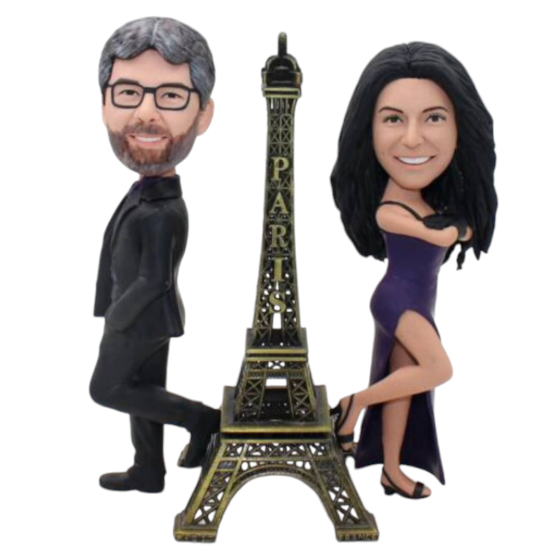 Custom bobblehead wedding "Paris"