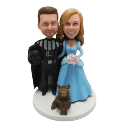 Figurine Custom bobblehead wedding "Hero and Princess"