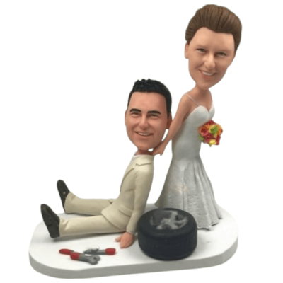 Figurine Custom bobblehead wedding " Mecanic"