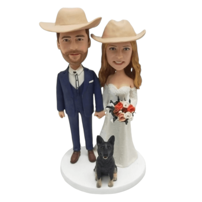 Figurine copy of Custom bobblehead wedding " Secret Agent"