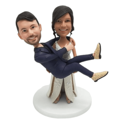 Figurine Custom bobblehead wedding " With my Wife"