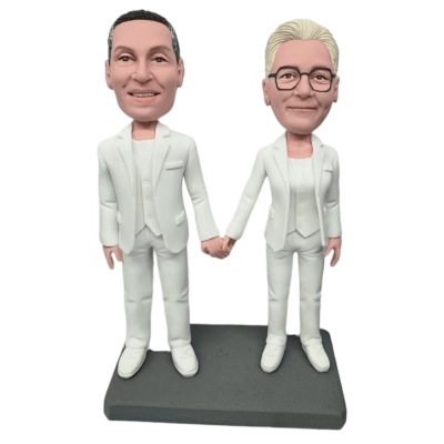 Figurine Mariage Lesbien "En costume"