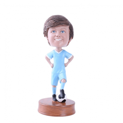 Figurine "Pied sur la ballon de foot"