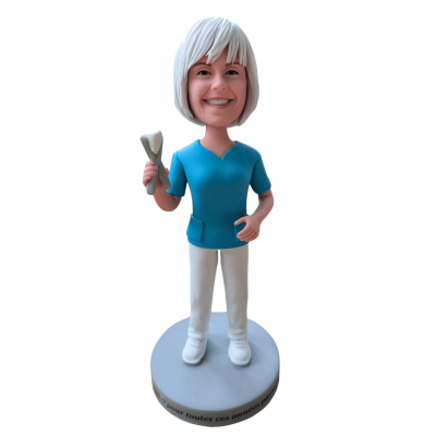 Figurine copy of Custom Bobblehead Figurine Female Pharmacist